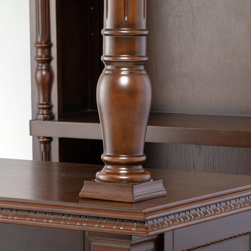 バーカウンター　海外製　レトロ　アンティーク　キャスターあり カウンター バーキャビネット 天蓋付き バーカウンター アンティーク調