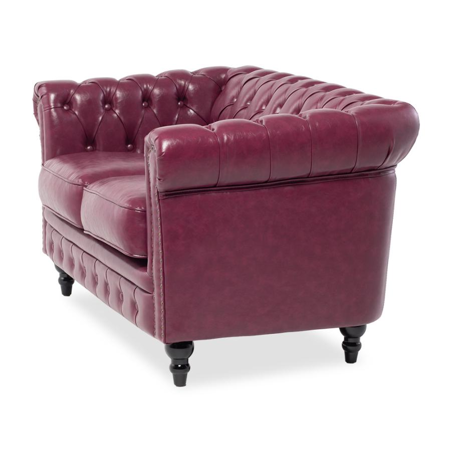 ソファ 2人掛け 二人 ラブソファ 2人用 チェスターフィールド