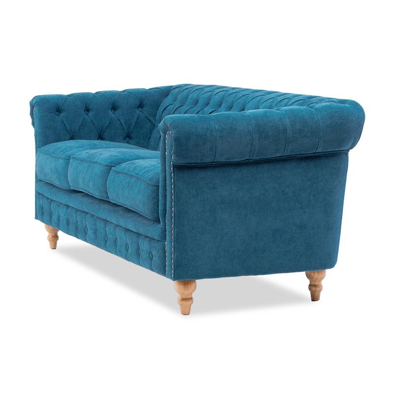 3人掛けソファ トリプルソファ チェスターフィールド 英国アンティーク調 ナチュラルレッグ ブルー 布地 おしゃれ 可愛い VINCENT VC3F264N |  | 03