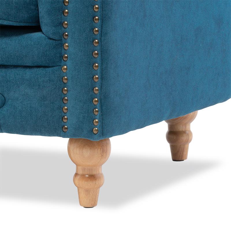 3人掛けソファ トリプルソファ チェスターフィールド 英国アンティーク調 ナチュラルレッグ ブルー 布地 おしゃれ 可愛い VINCENT VC3F264N |  | 09