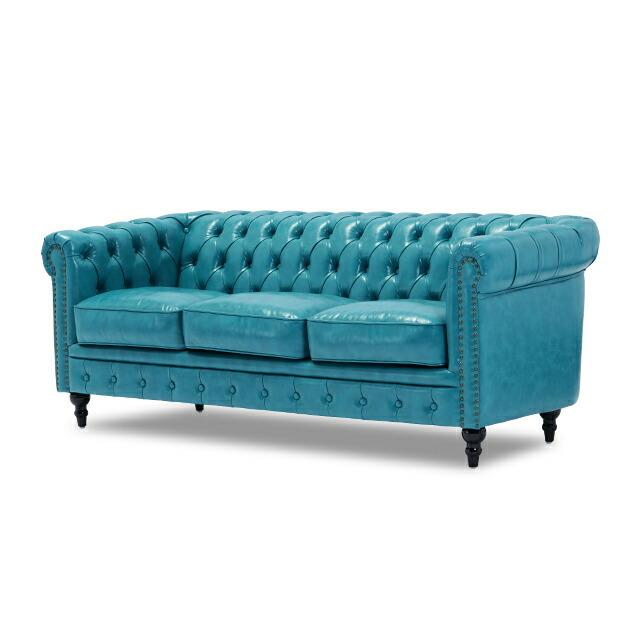 3人掛けソファ トリプルソファ チェスターフィールド 英国