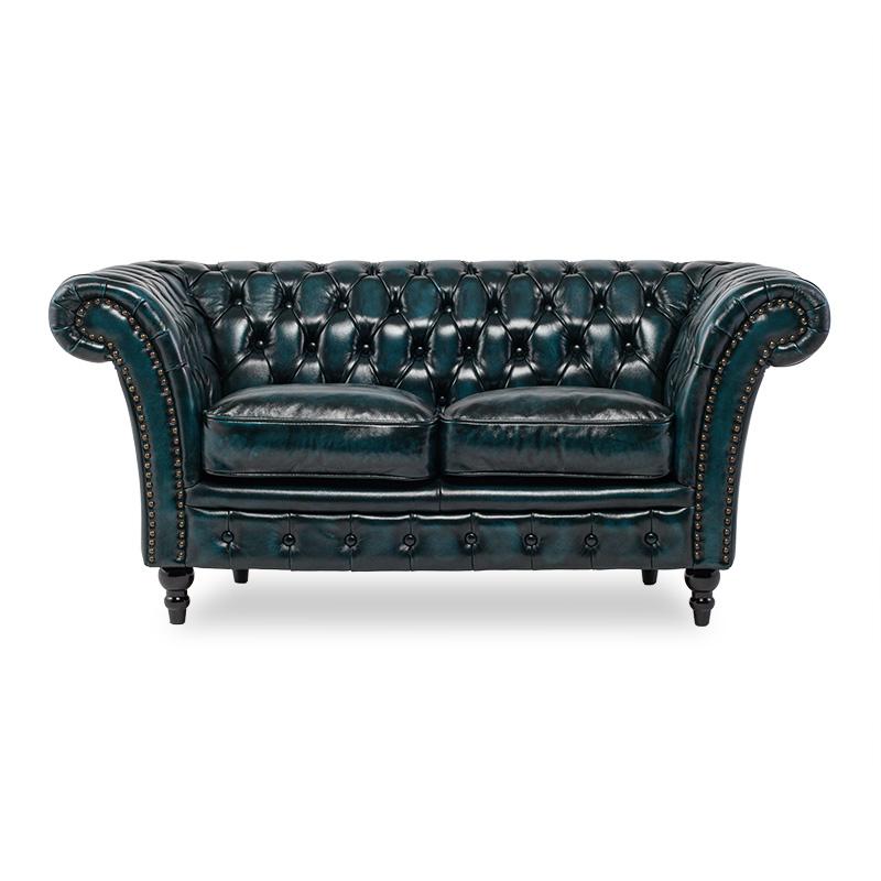 2人掛けソファ ラブソファ 2人用 チェスターフィールド 英国調