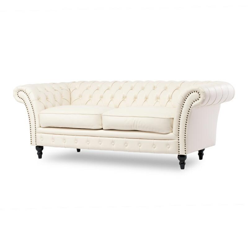 3人掛けソファ トリプルソファ チェスターフィールド 英国アンティーク