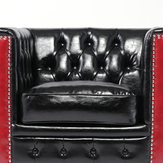 1人がけソファ/チェスターフィールド/ブラック/英国調/一脚(A) チェスターフィールド ソファ 一人掛け 1人用ソファー ソファー