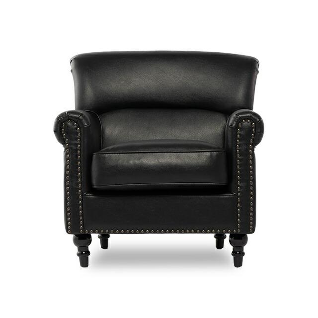 【希少中古】アンティーク家具｜ブラック合皮レザー/1人掛け/シングルソファチェア 1人掛けソファ シングルソファ 1人用 チェスターフィールド 英国