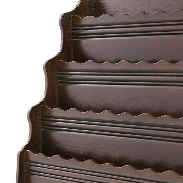 マガジンラック 本棚 収納家具 雑誌収納 ブラウン アンティーク調