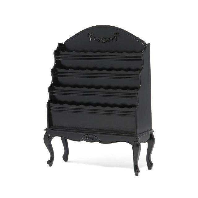 マガジンラック 本棚 収納家具 雑誌収納 ブラック 黒 アンティーク調