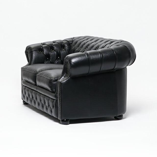 ソファ ソファー 本革 2人掛けソファ 二人 チェスターフィールド