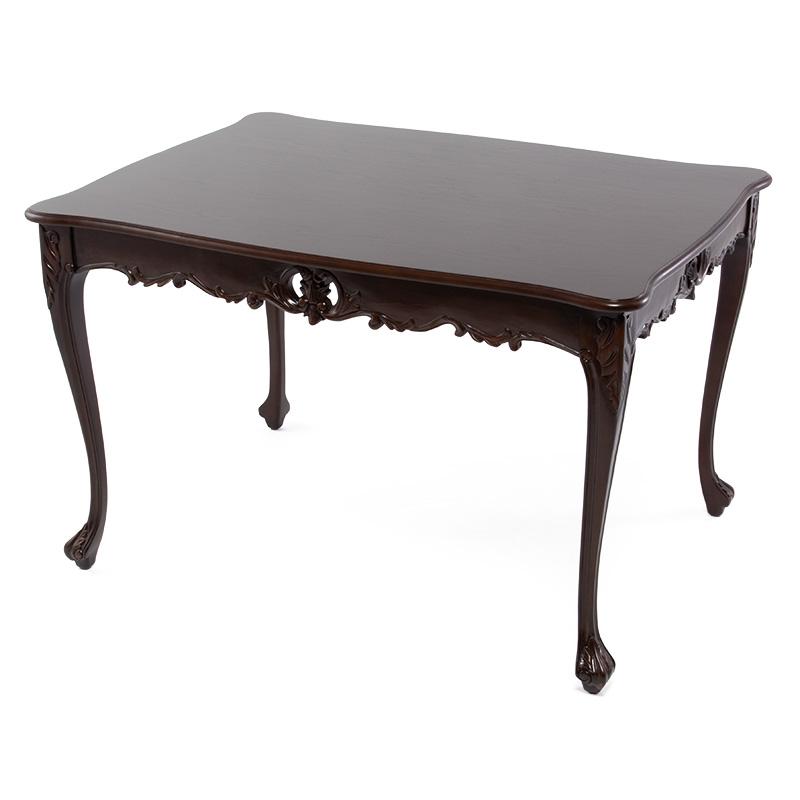 ロココ調 テーブル 机 ダイニングテーブル 1.2M幅 木製 2人〜4人用