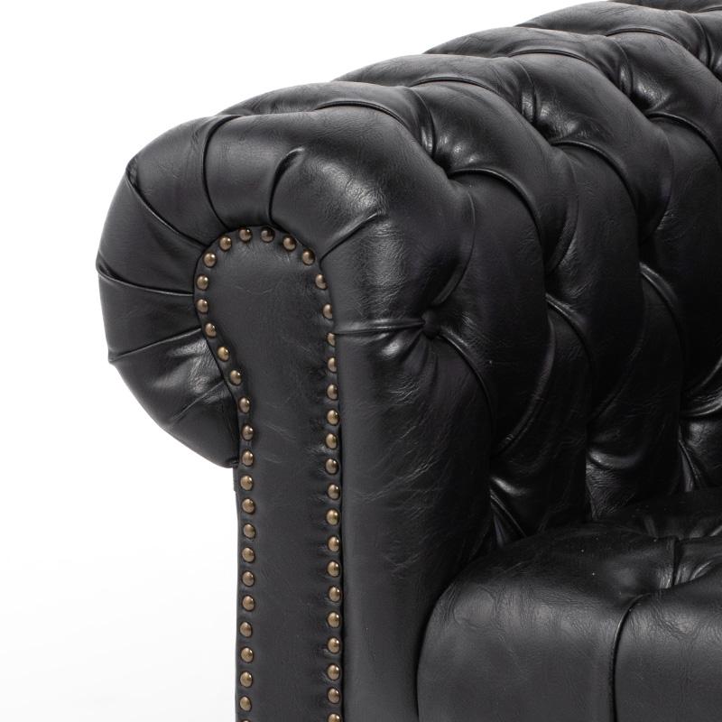 ソファ 2人掛けソファ 二人掛け チェスターフィールド アンティーク調