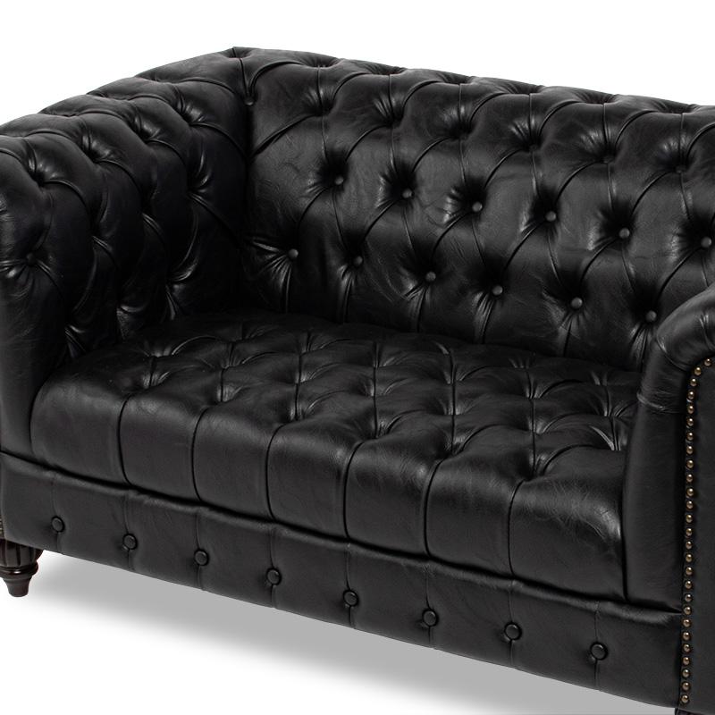 ソファ 2人掛けソファ 二人掛け チェスターフィールド アンティーク調