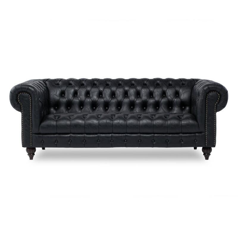 ソファ 3人掛けソファ 三人掛け チェスターフィールド アンティーク調