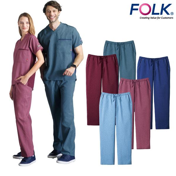 5022sc スクラブ 白衣 パンツ おしゃれ かっこいい Dickies デニム 男女兼用 ユニセックス ナース 医者 病院 ウェア フォーク 看護 医療 白衣 診察衣 カラー 2 ライトデニム