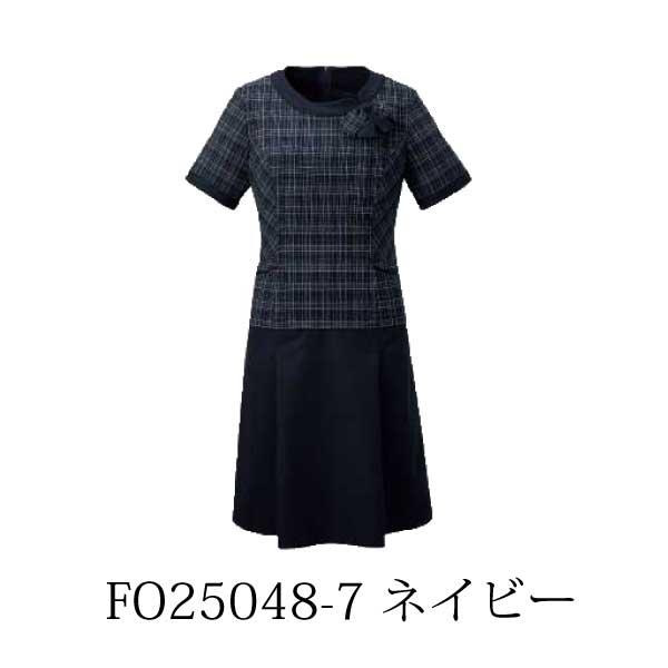 FO25048　ワンピース　レディース　メディカル　半袖　病院受付　コンシェルジュ　病院事務　受付　NUOVO　FOLK