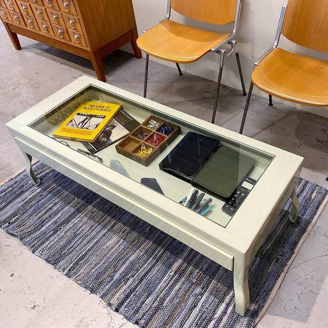 DULTON（ダルトン） 100-192-12-IVORY OLIVE DRAB LOW TABLE 120 送料 