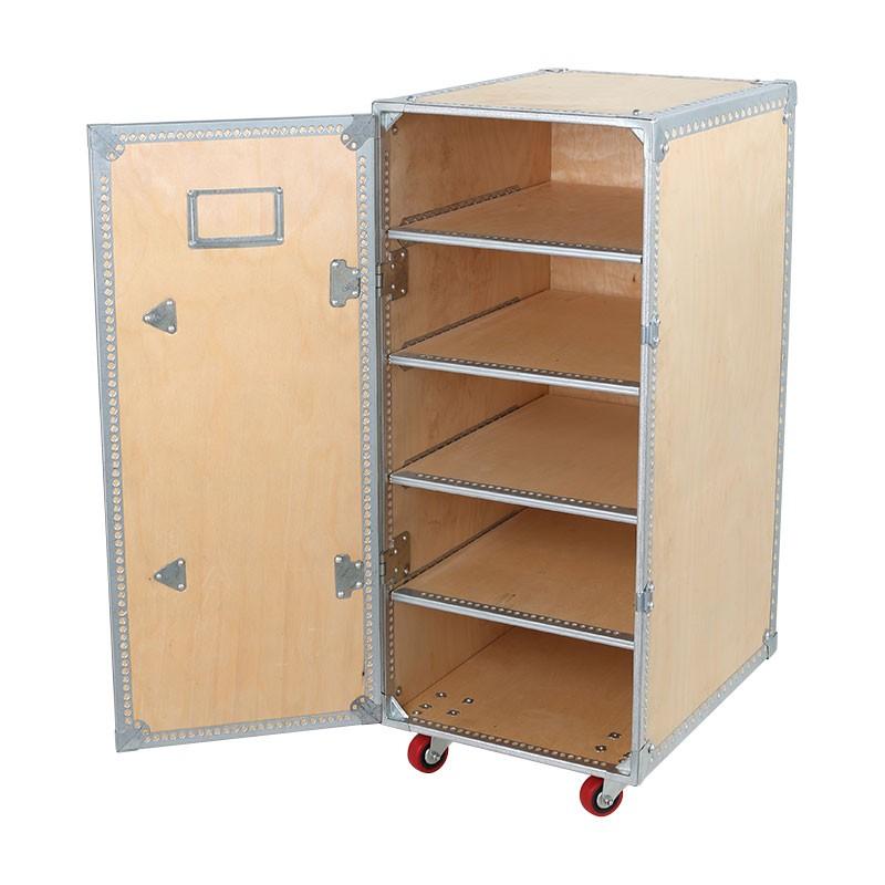 113-296-4L/WOODEN CABINET WITH CASTORS 4 LAYERの画像