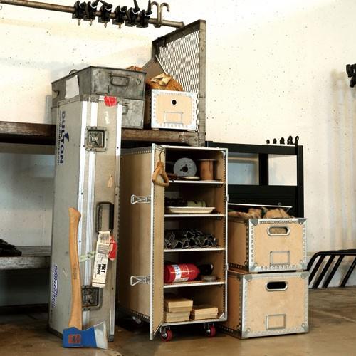 113-296-4L/WOODEN CABINET WITH CASTORS 4 LAYERの画像