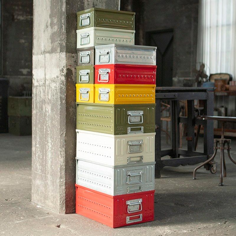 DULTON 113-298 レトロスチール製収納ボックス D.M.S ガレージ