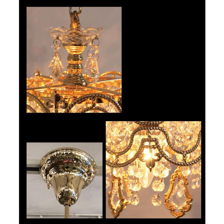 H*T様 Clara シャンデリア 6灯 シャンパンゴールド シャンデリア 別売りでリモコン付き LED クララ 6灯 照明 黒 金