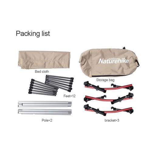 送料無料 キャンプ コット 折り畳み ベッド ベット ベンチ 簡単設営 アウトドア Naturehike  旅行 釣り ガーデン キャンプ  リクライニング  XSZDC0423の画像