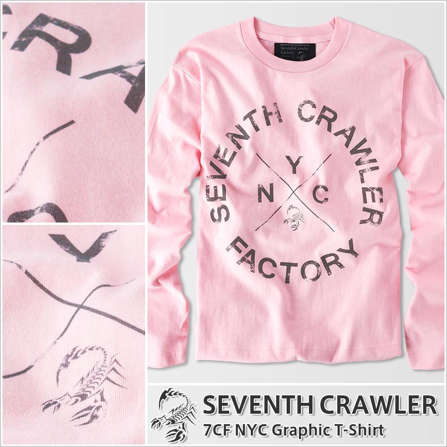 長袖tシャツ メンズ ロンt ロングtシャツ アメカジ ブランド セブンスクローラー 正規品 ライトピンク 7m11 0071 アメカジ専門ショップ Vividstyle 通販 Yahoo ショッピング