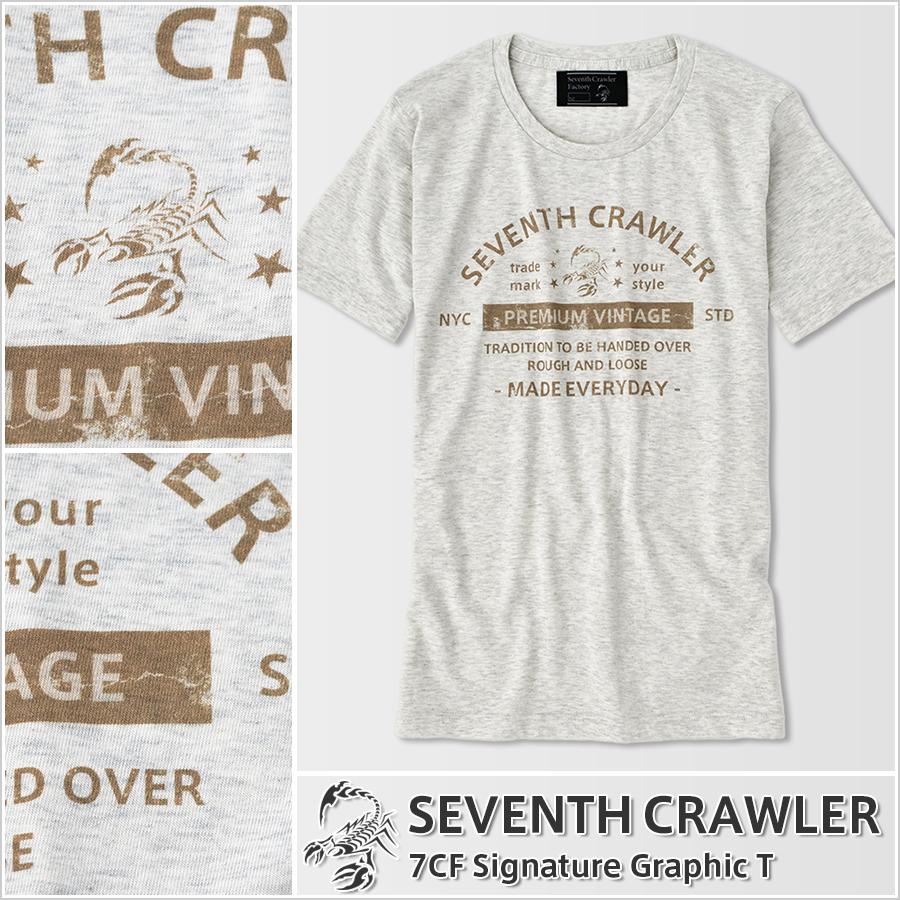 Tシャツ メンズ 半袖 アメカジ ブランド セブンスクローラー 正規品 ベージュ 税込