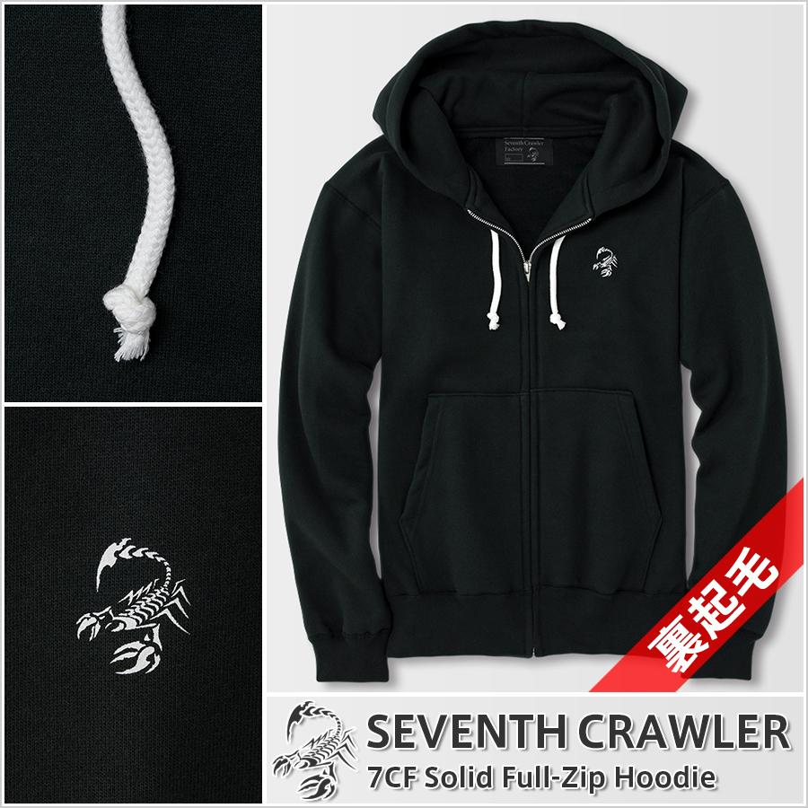 送料無料 パーカー メンズ ジップアップ 長袖 裏起毛 アメカジ ブランド セブンスクローラー 正規品 ブラック 楽天1位 Klientsoft Com