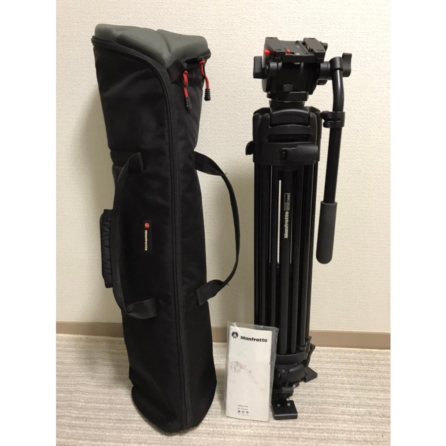 【三脚】 Manfrotto 525MVB(雲台付き) Manfrotto（マンフロット） ビデオ三脚 525MVB + フルードビデオ雲台