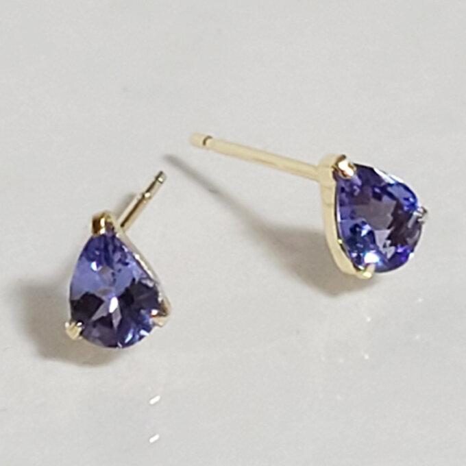 ビズー公式】タンザナイトK18(18金) PT ピアス(片耳) アミーユ | 希少