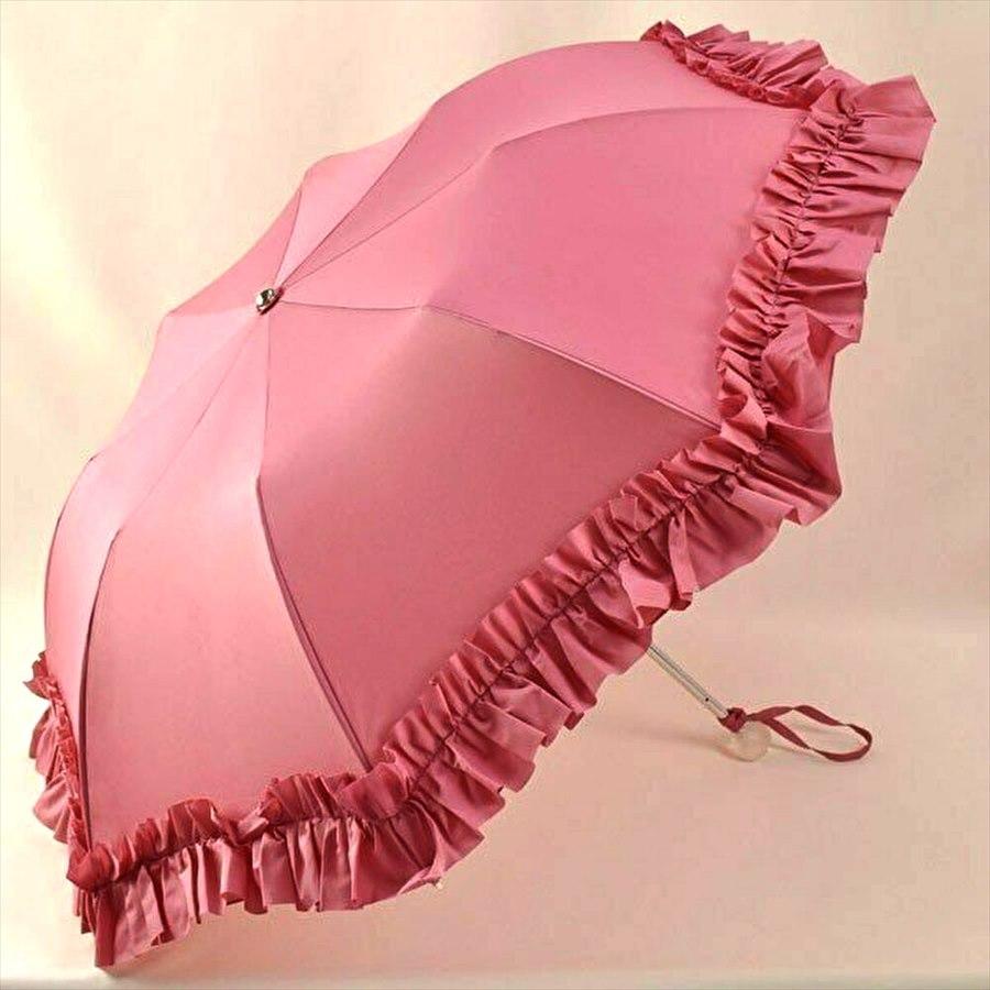 8色展開 折り畳みフリルアンブレラ 晴雨兼用 折りたたみ