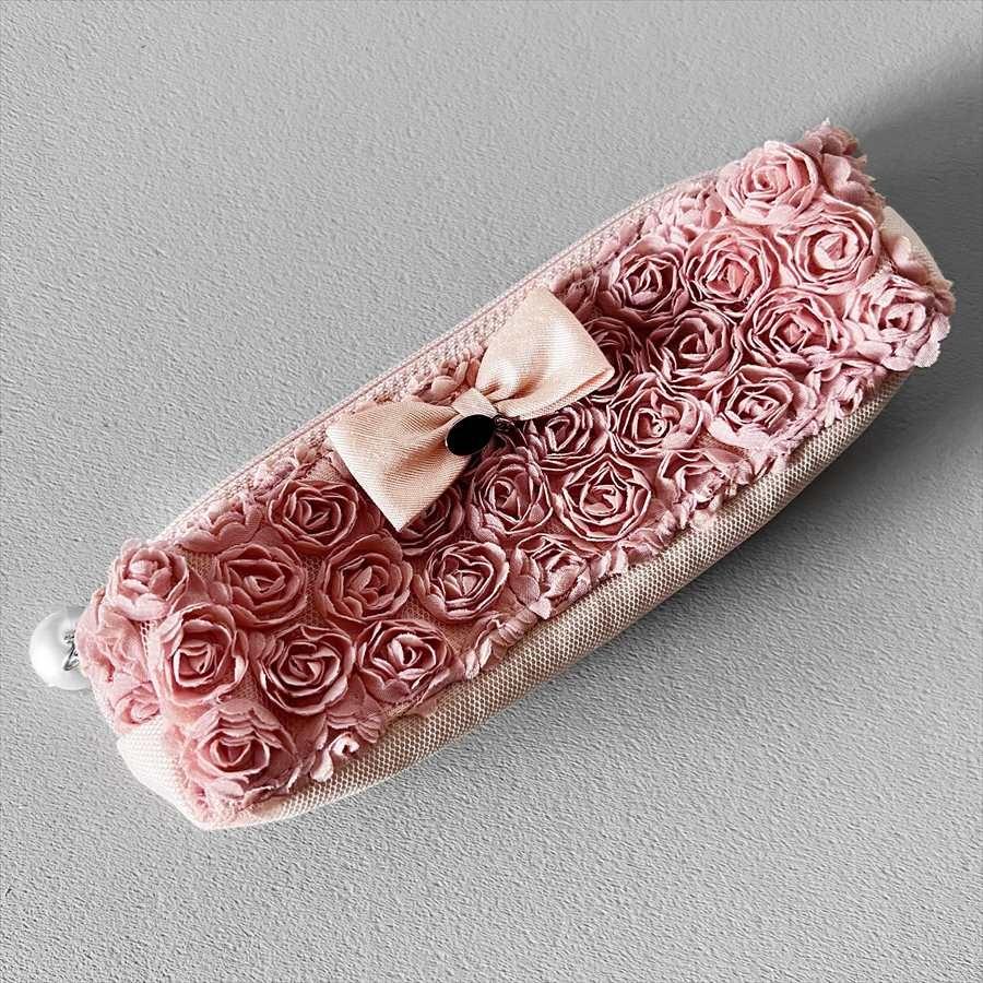 LA LUICE（ラ ルイス） 5色展開 ミニローズペンケース 筆箱 薔薇