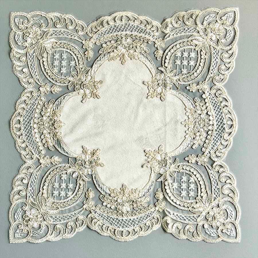 送料無料レース】ドイリー 40×40cm イタリアンレース ロココ レース