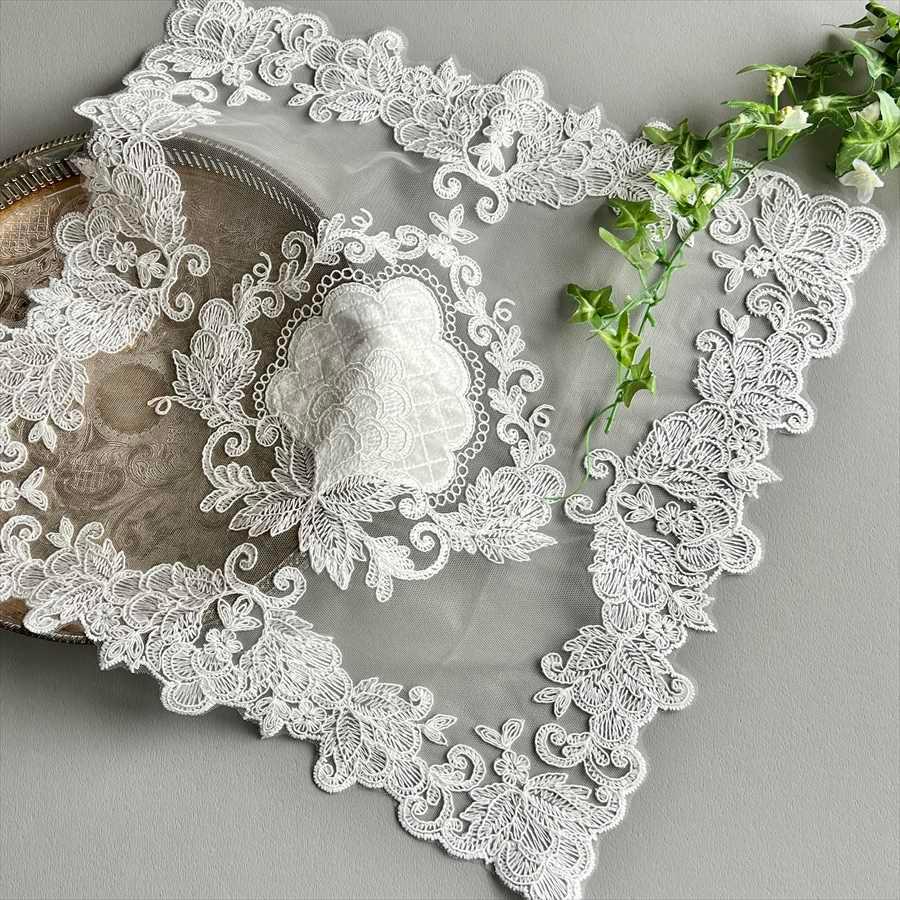 送料無料レース】ドイリー 40×40cm イタリアンレース ロココ レース