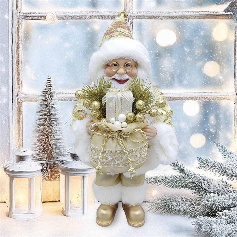 サンタクロース ゴールド 38cm クリスマス CHRISTMAS ヨーロピアン