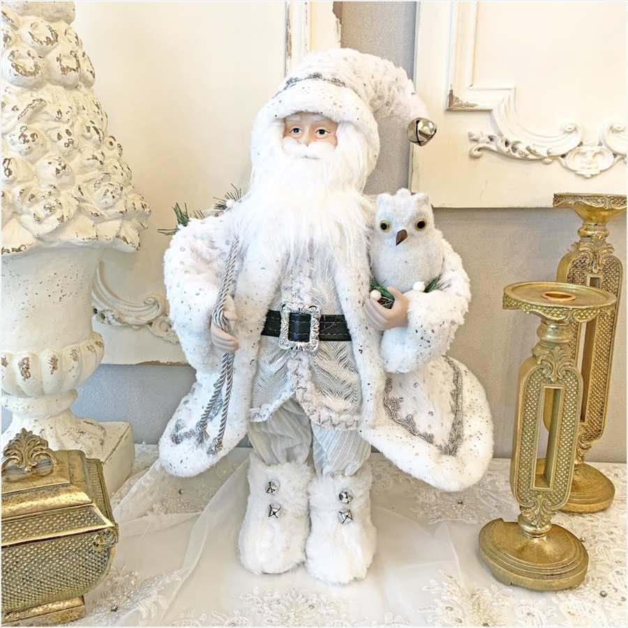 サンタクロース ホワイト 46cm クリスマス CHRISTMAS