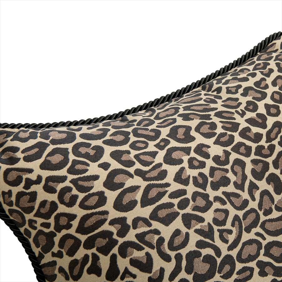 ジェニファーテイラー クッション 45×45cm タッセル Espresso ヒョウ柄 Jennifer Taylor ファスナー付き ヨーロピアンの画像