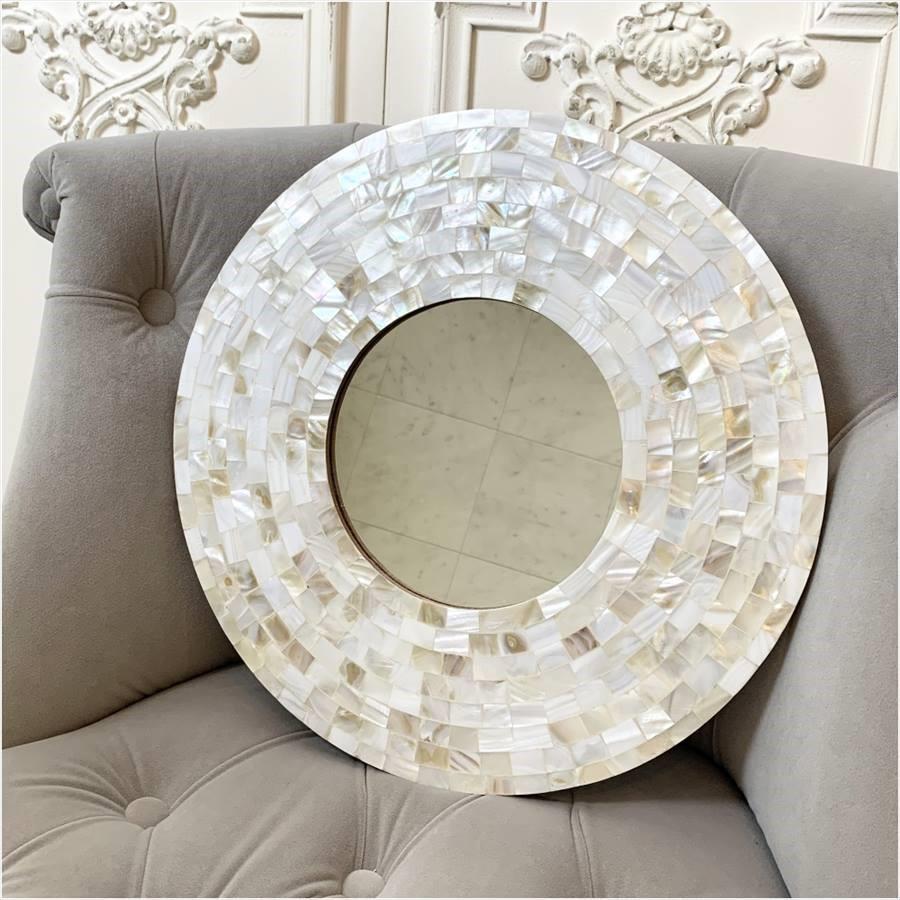 ミラー 壁掛け ホワイト 縦横兼用 鏡 アンティーク ヨーロピアン