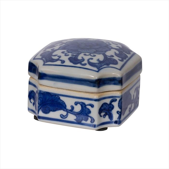 陶磁器　小物入れ シノワズリ 小物入れ 3個セット 陶磁器 小物ケース 置き物 置物 蓋付