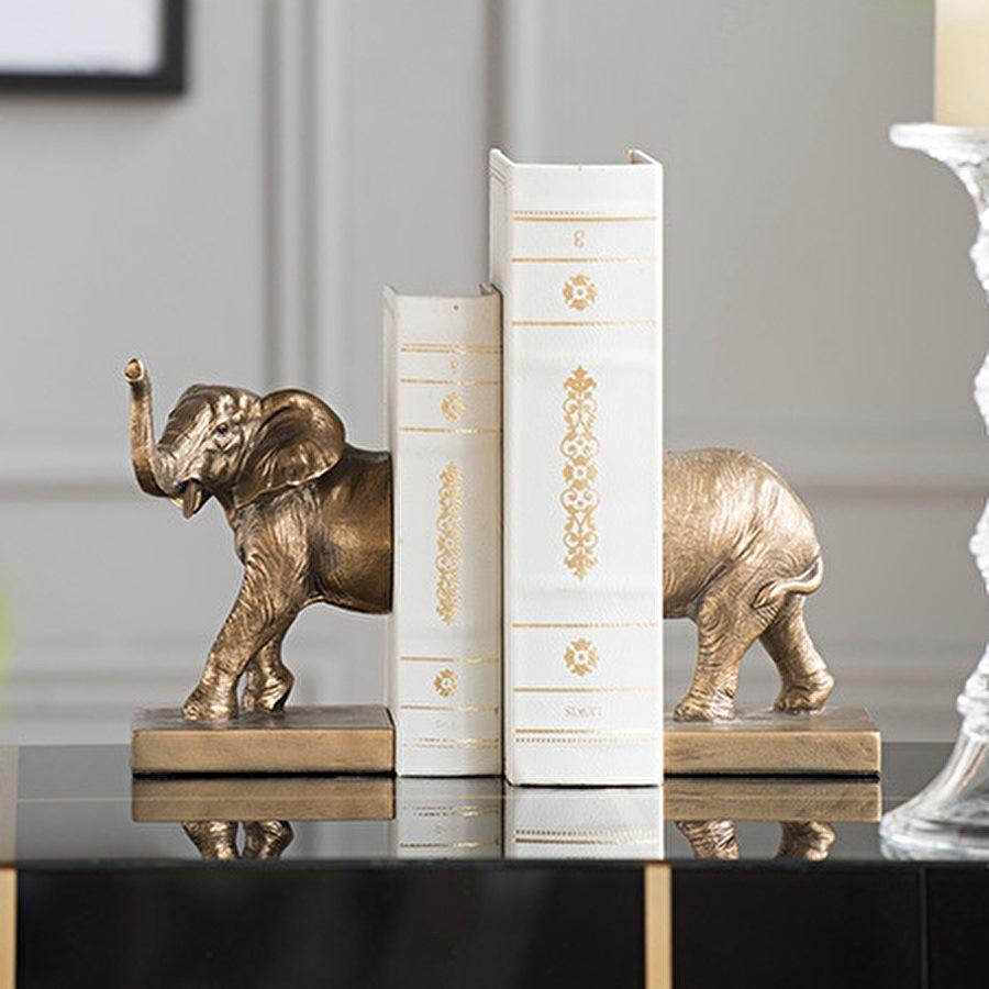 ブロンズ製動物彫刻アンティーク雑貨 ブックスタンドブックエンド