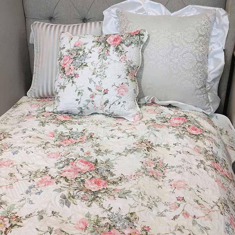 champs de fleurs ローズキルト マルチカバー 200x250cm おしゃれ 可愛い リバーシブル_1