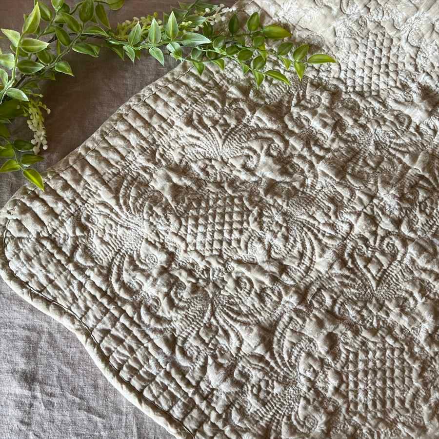 3サイズ展開 マルチカバー200x250cm グレーダンデライオンキルト 