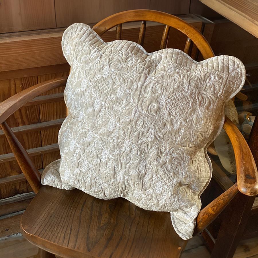 クッションカバー45×45cm グレーダンデライオンキルトシリーズ