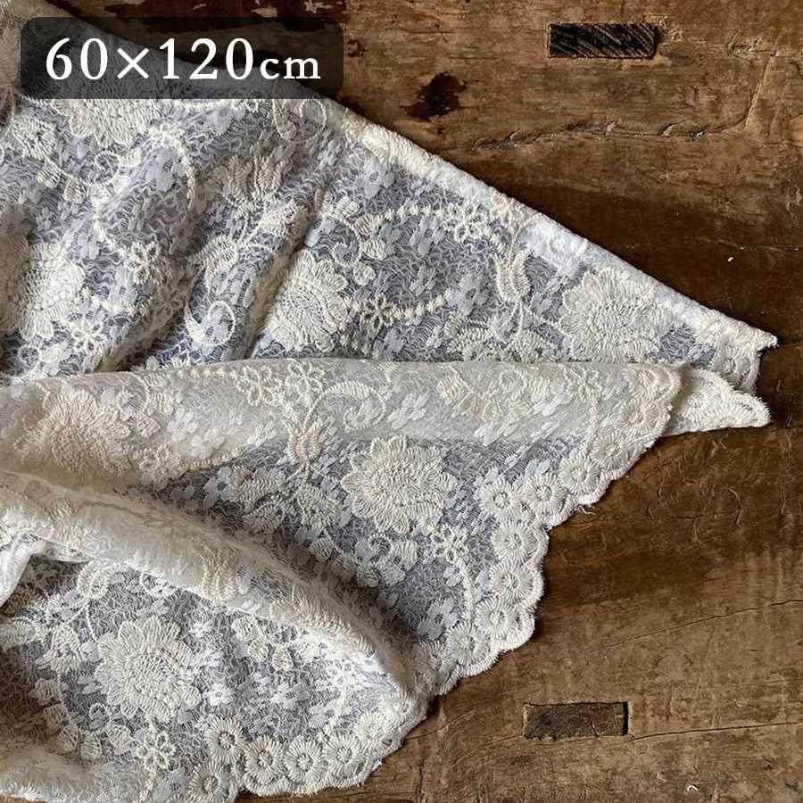 2サイズ展開 カフェカーテン60x120cm ファブリック 刺繍 ナチュラル