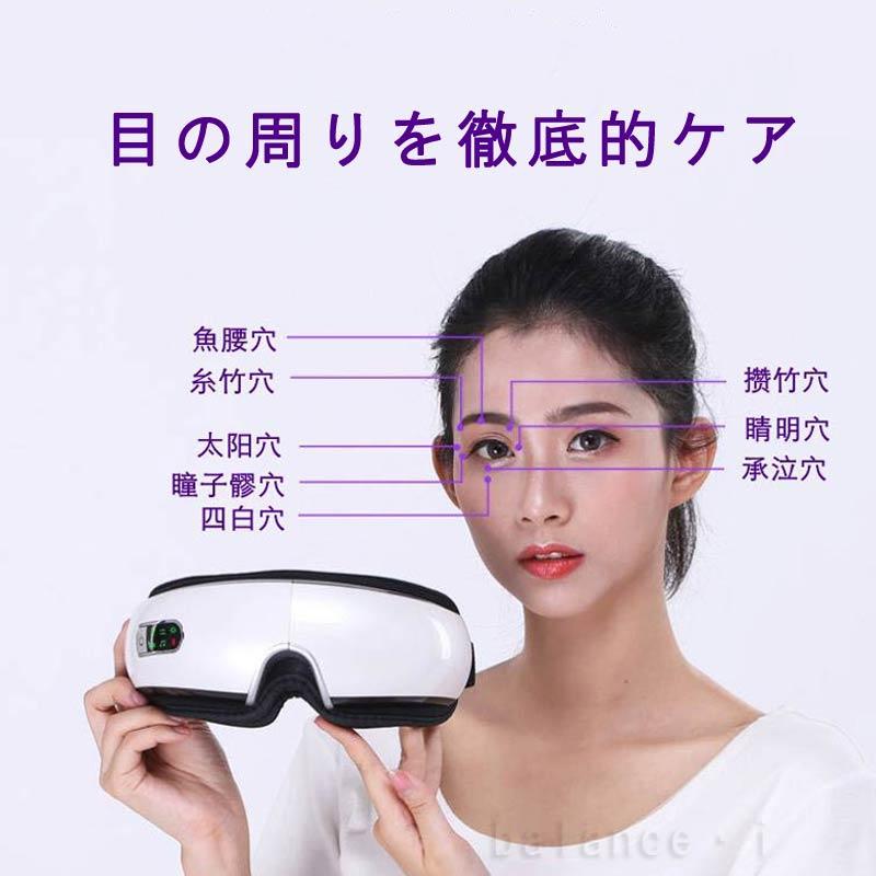 アイマッサージャー マッサージ 疲れ目 ブルートゥース搭載 日本語説明