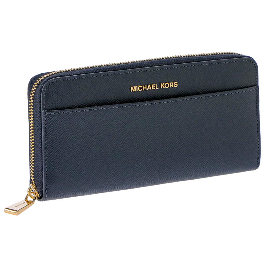 MICHAEL KORS マイケルコース 長財布 財布 アウトレット レディース レザー ネイビー ファスナー式 送料無料