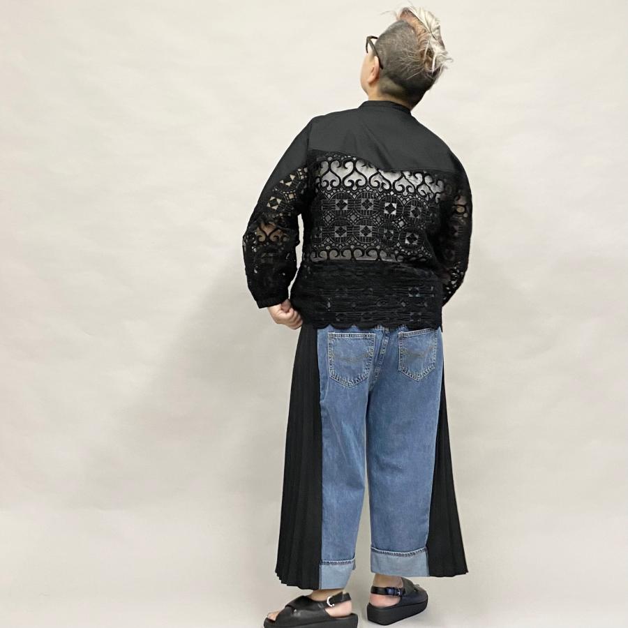 完売 サイドプリーツ デニムパンツ レディース ボトムス ロング 完売 サイドプリーツ デニムパンツ レディース ボトムス ロング