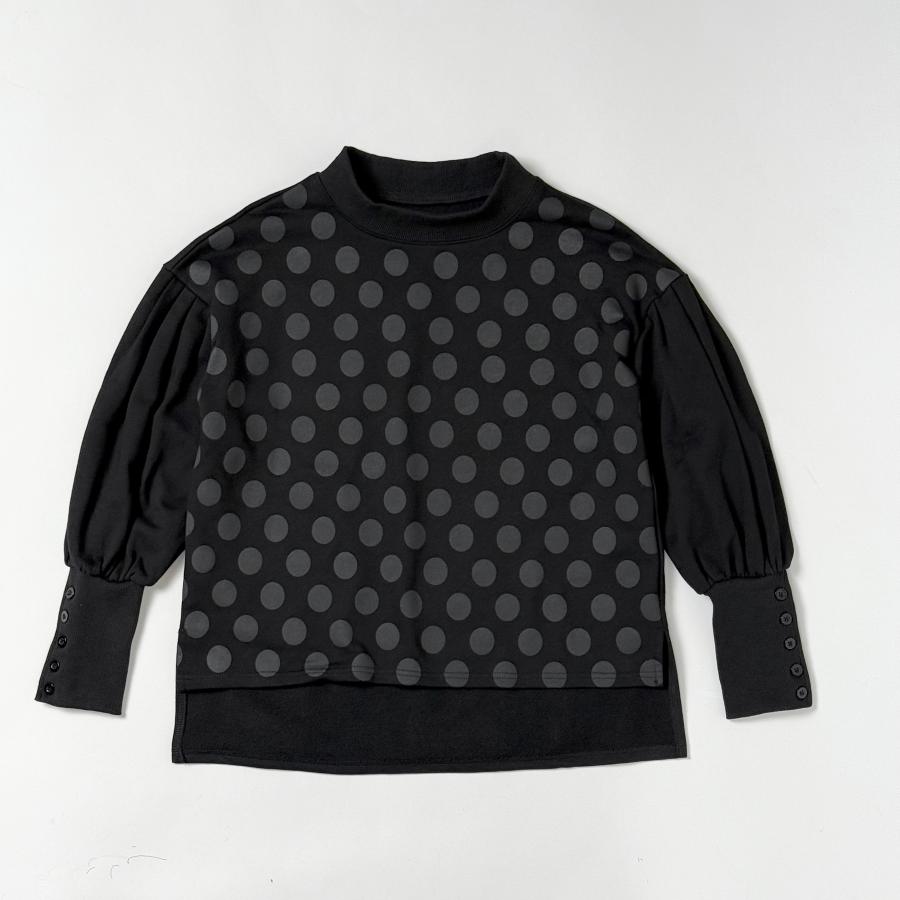 SALE/59%OFF】ドット柄プリント プルオーバー カットソー ハイネック