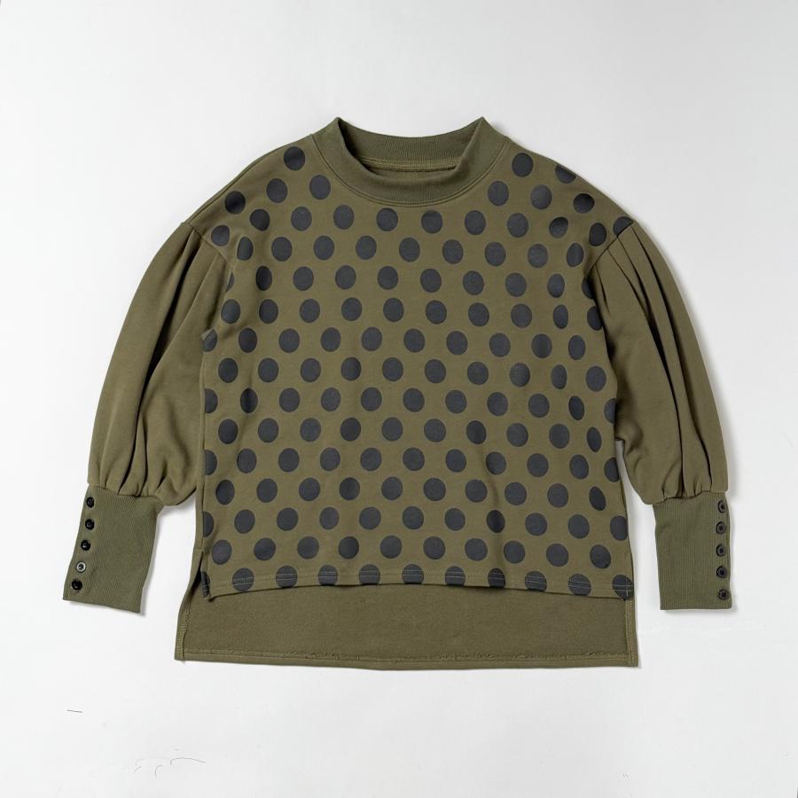 SALE/59%OFF】ドット柄プリント プルオーバー カットソー ハイネック