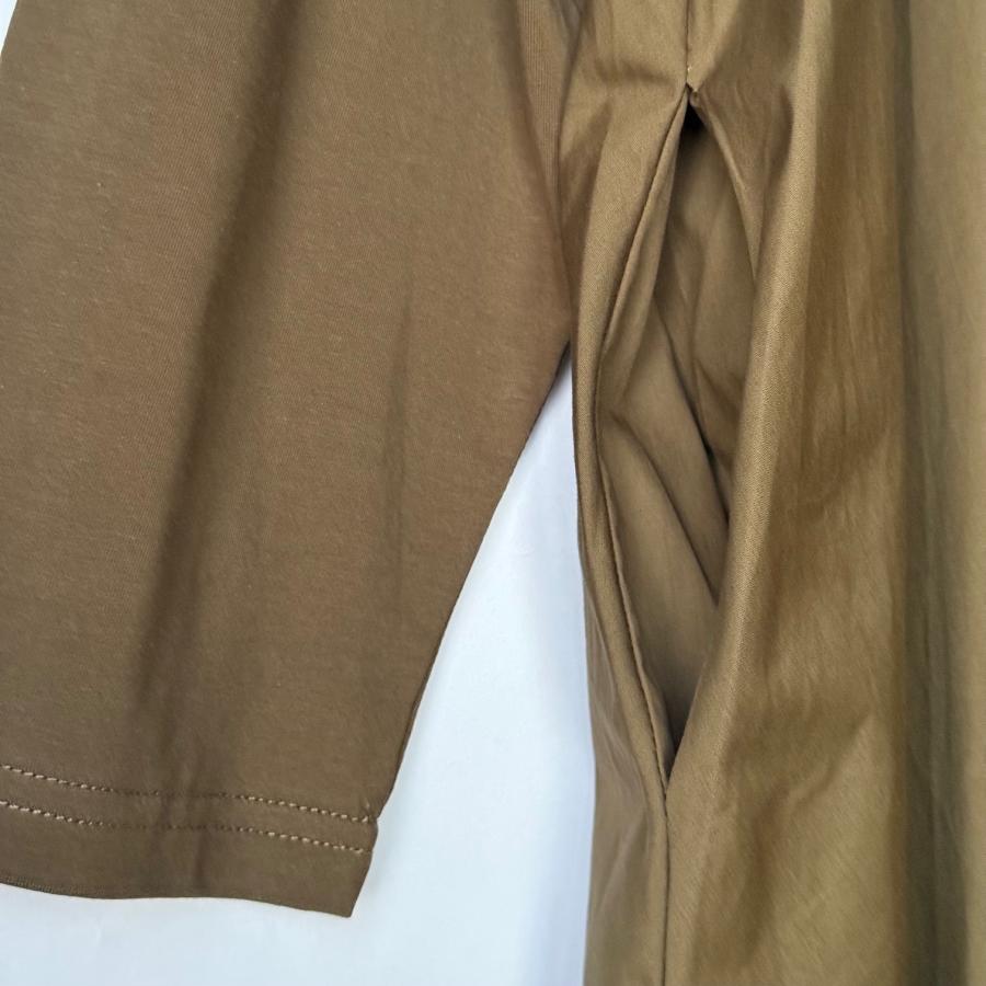 NEW 異素材切り替え コクーンシルエット ロングワンピース レディース 長袖 ロング丈 バルーンワンピース 丸首 体型カバー Bell Pony ベルポニー |  | 07