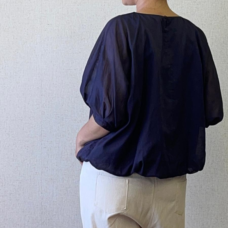 完売 ブラウス レディース トップス 夏 日本製 プルオーバー 5分袖 立体的な刺繍が上品な シャツ ベージュ グレー Yosi Yosi by pj ヨシヨシ バイ |  | 12
